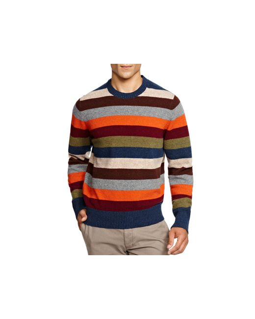 Multi Stripe Wool Sweater for Men 