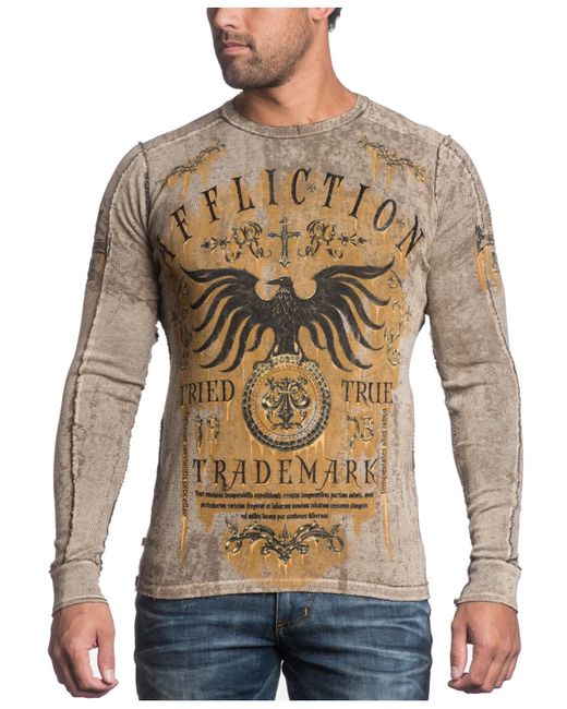 Affliction Men s Reversible Thermal Tried True Long Sleeve Shirt