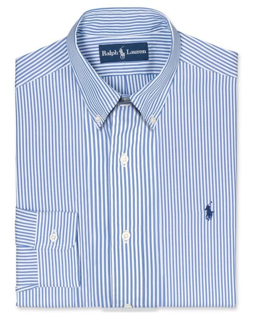 Polo Ralph Lauren Blue Blake Stripe Broadcloth Dress Shirt for men