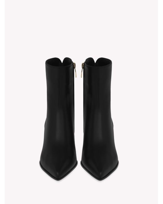 Gianvito Rossi Black Lyell 45, Booties, , Leather