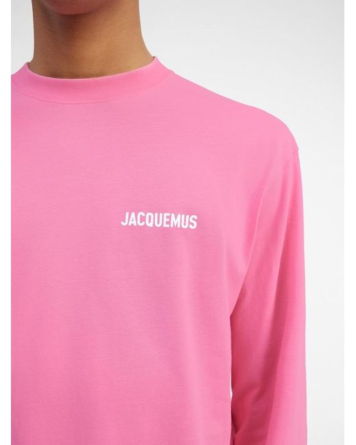Jacquemus Pink Le T-Shirt Manches Longues