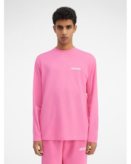 Le T-Shirt Manches Longues Jacquemus en coloris Pink