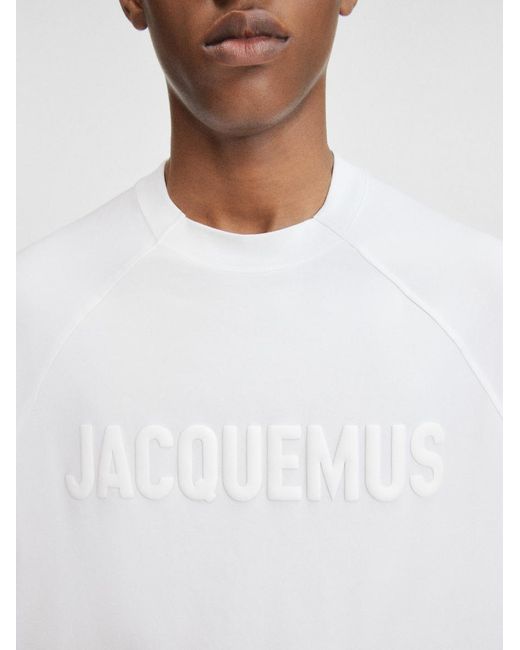 Jacquemus White Le T-Shirt Typo for men