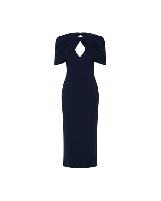 Rebecca Vallance Blue Xena Midi Dress