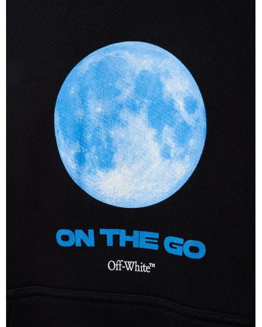 Off-White c/o Virgil Abloh On The Go Moon Hoodie in Black for Men