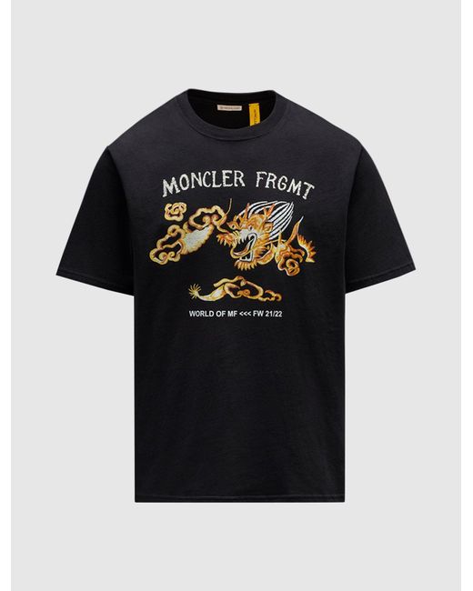 Moncler Genius Moncler Fragment Short Sleeve T-shirt in Black for Men | Lyst