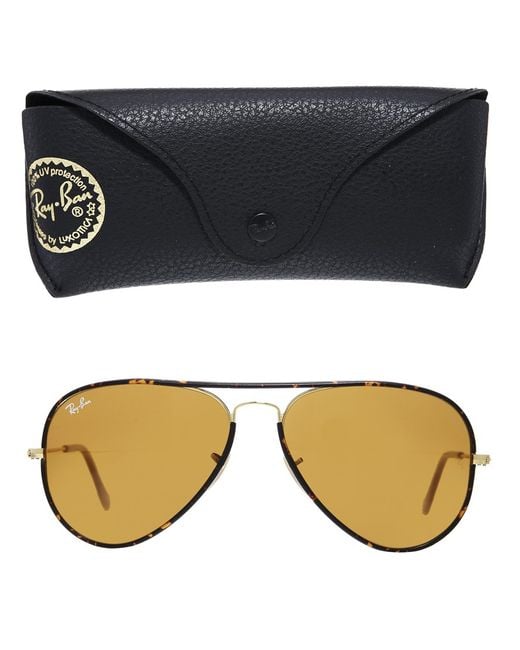 Ray ban sale tortoise aviator polarized