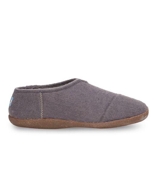 TOMS Gray Charcoal Wool Men's Slippers for men