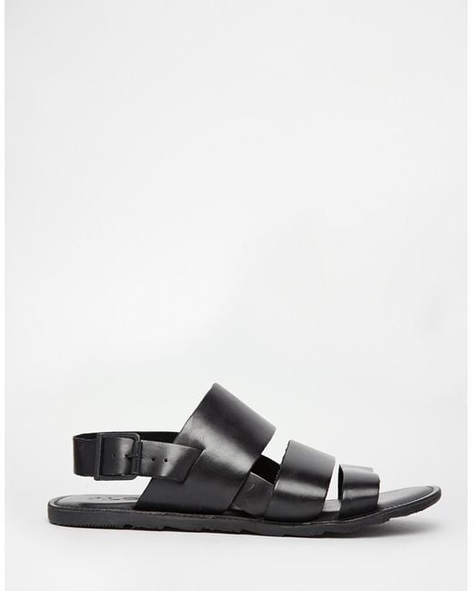 ALDO Black Alaydia Leather Sandals for men