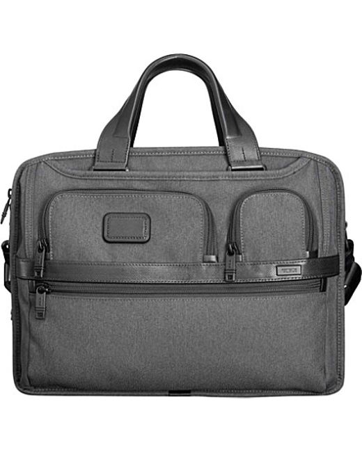 Tumi Alpha 2 Expandable Organiser Laptop Briefcase in Gray for Men ...