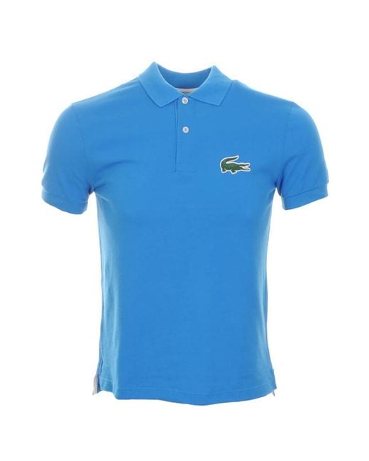 Lacoste Rubber Croc Polo T Shirt Blue for men