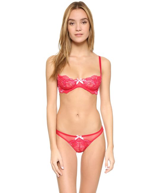 L'Agent by Agent Provocateur Red Adlina Demi Bra