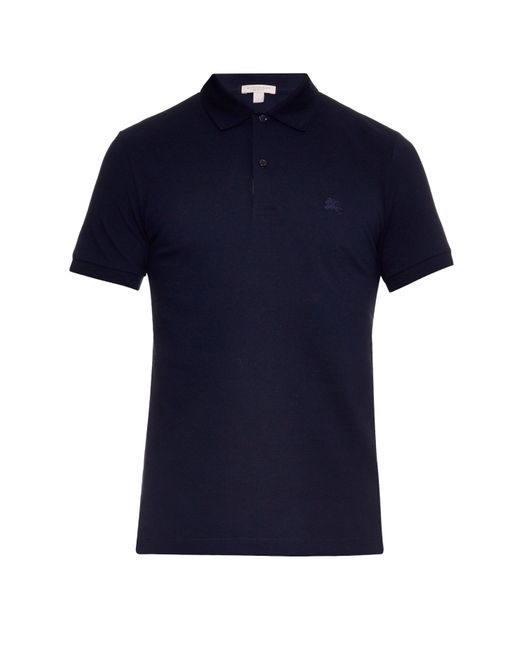 Burberry Brit Oxford Cotton Polo Shirt in Blue for Men | Lyst