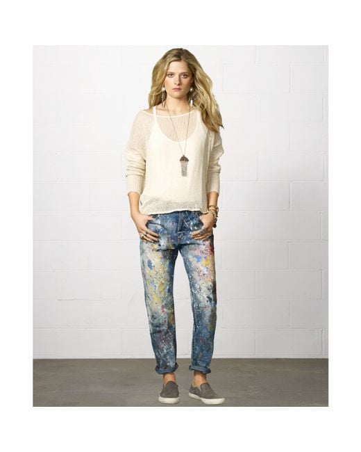 Denim & Supply Ralph Lauren Multicolor Denim Supply Raph Lauren Paint Splatter Boyfriend Jeans