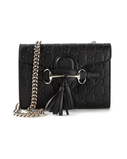 Gucci Black Emily Small Calf-leather Shoulder Bag