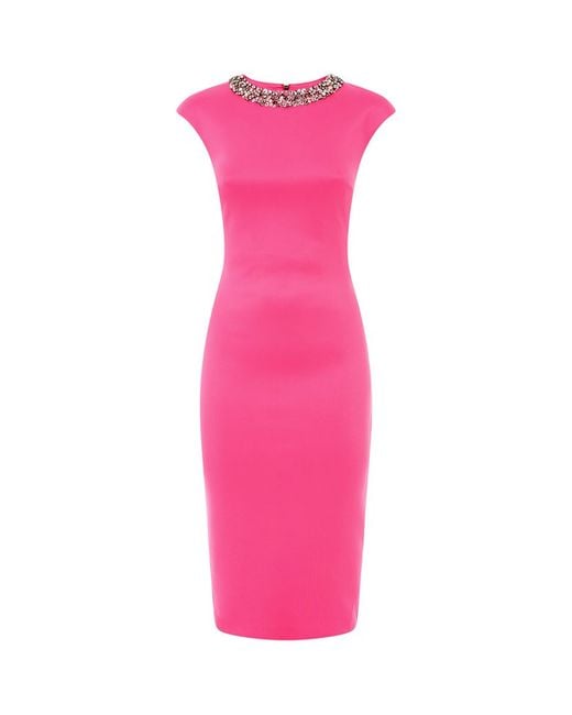 Ted Baker Pink Elenna Embellished Midi Dress