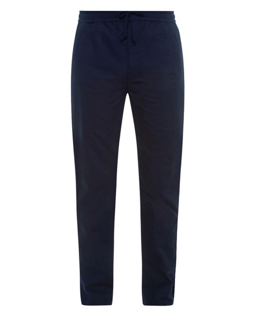 Folk Slim-fit Cotton-twill Trousers in Blue for Men