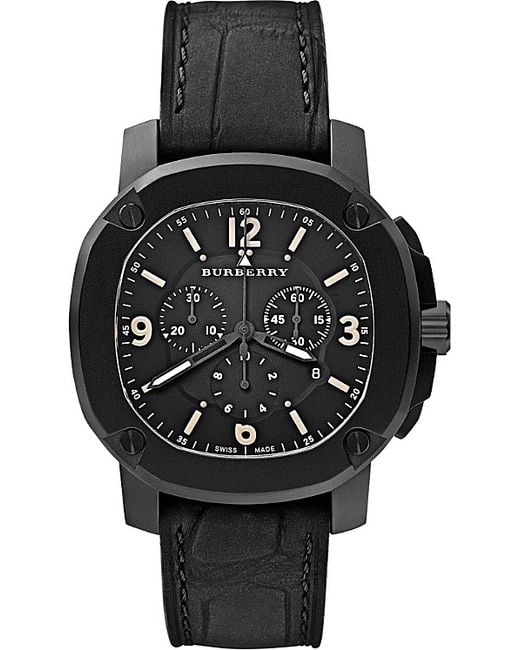 Burberry Black The Britain Bby1103 Chronograph Watch for men