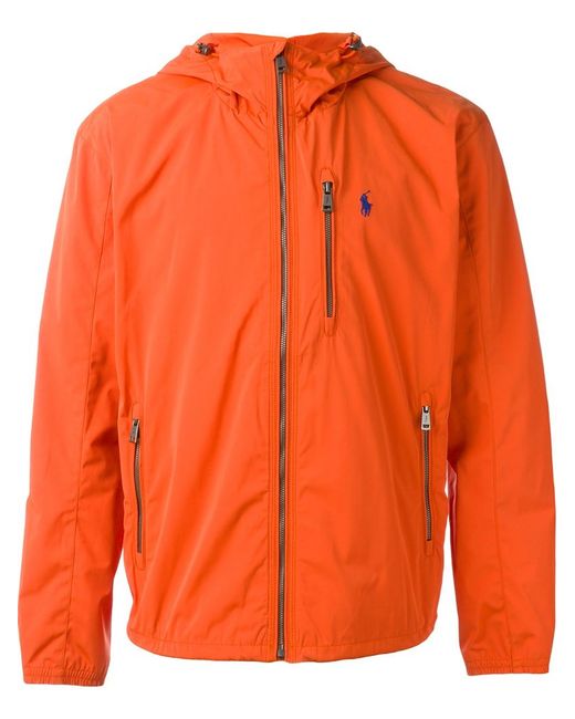 Polo Ralph Lauren Hooded Jacket in Orange for Men Lyst