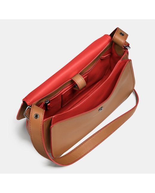 COACH Saddle Bag In Glovetanned Leather in Brown | Lyst
