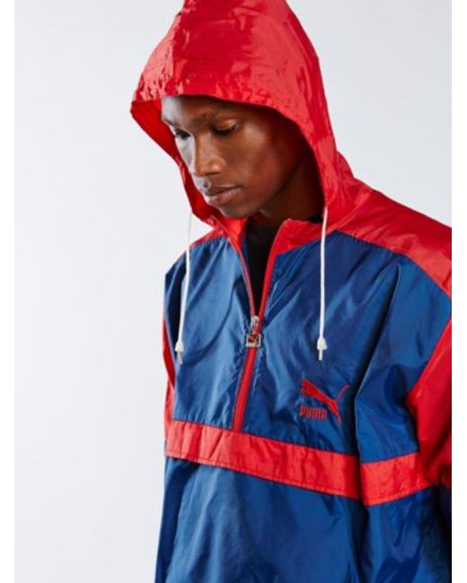 Puma windbreaker blue sales