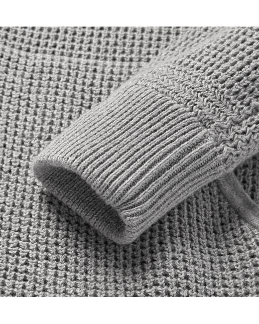 Polo Ralph Lauren Gray Waffle-knit Cotton And Cashmere-blend Zip-up Hoodie for men