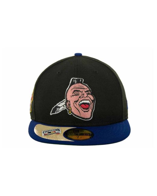 KTZ Atlanta Braves Cooperstown Patch 59Fifty Cap in Blue for Men