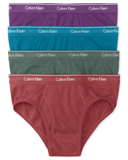 Calvin Klein Men'S Low-Rise Hip Briefs 4-Pack U4183 in White for Men | Lyst