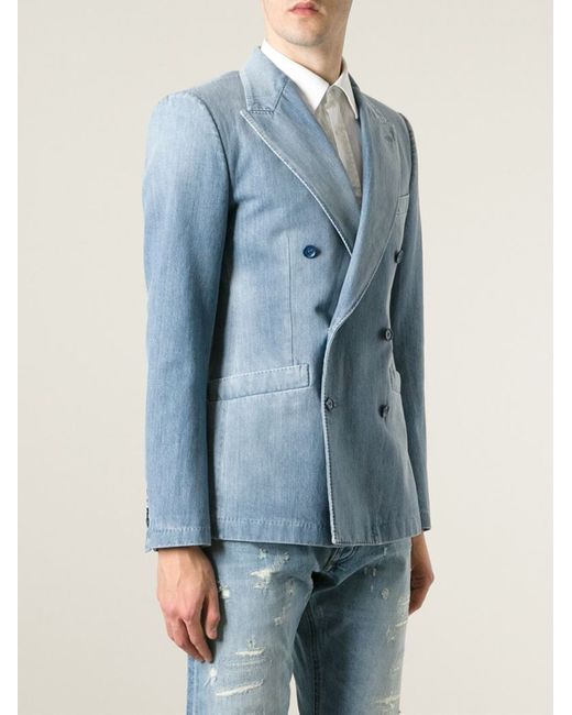 \u0026 Gabbana Double Breasted Denim Jacket 