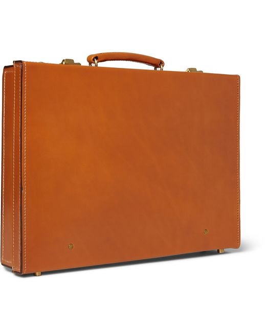 Kingsman Brown Swaine Adeney Brigg Leather Briefcase for men