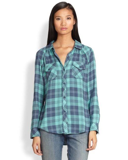 Rails Kendra Plaid Shirt in Green Lyst