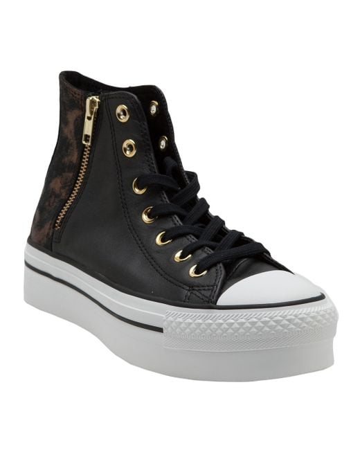 Converse Platform Zip Shoe in Black | Lyst