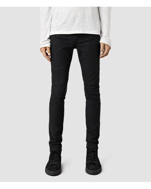 AllSaints Black Hoxley Wilkins Cigarette Jeans for men
