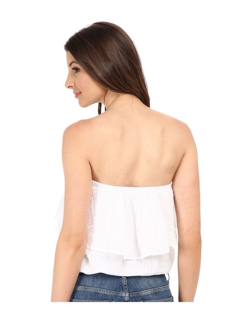 Michael Stars Double Gauze Blouson Tube Top in White | Lyst