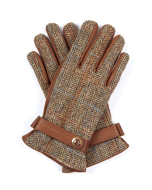 Dents Dunmore Harris-tweed And Leather Gloves in Brown for Men | Lyst Canada