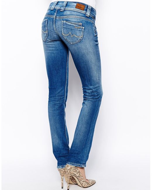 Pepe Jeans Venus Straight Leg Jeans in Blue | Lyst Canada