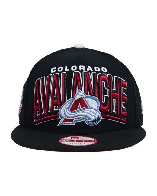 KTZ Colorado Avalanche Back Up 9fifty Snapback Cap in Black for Men | Lyst