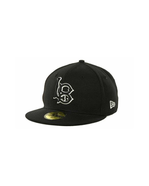 KTZ Long Beach State 49ers Black On Black with White 59fifty Cap for men