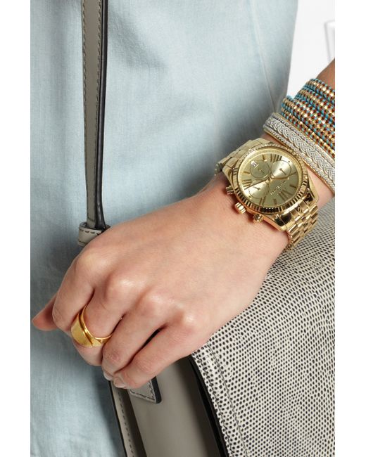 michael kors watch lexington gold