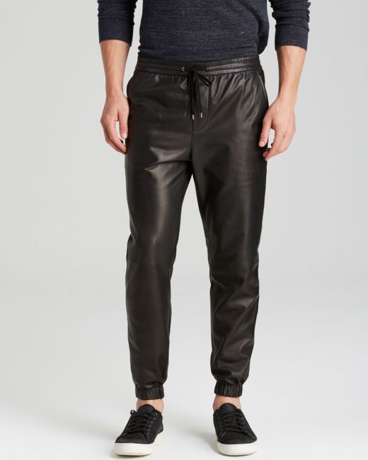 Vince Slim Fit Lamb Leather Jogger 