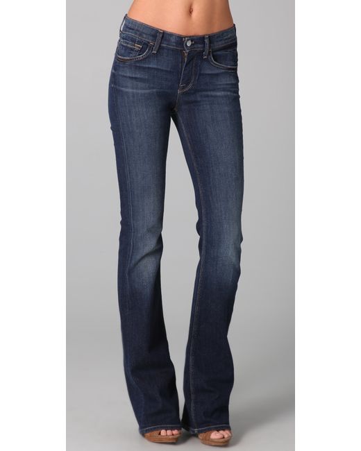 7 For All Mankind Blue High Waist Boot Cut Jeans