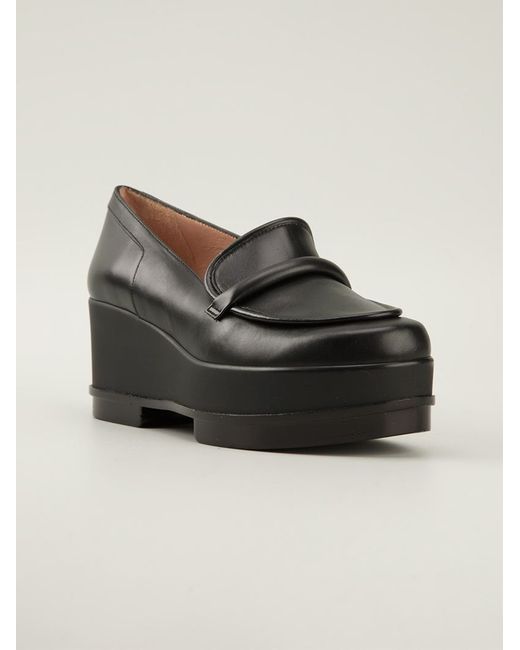 Robert Clergerie Leather 'yokole' Platform Loafers in Black | Lyst