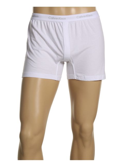 Calvin klein Bar Matrix Slim Fit Knit Boxer in White for Men Lyst