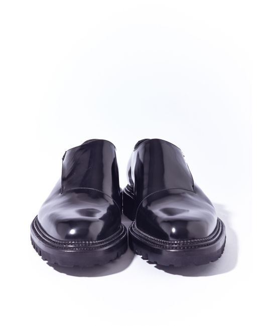 Yang Li Black Mens Antick Calf Cut Away Single Strap Monk Shoes for men