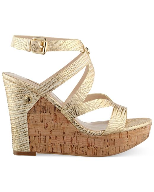 Guess online gold sandals
