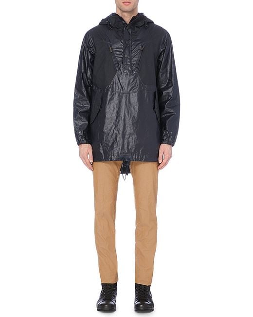 Barbour Waxed Poncho Coat - For Men, Navy Blue for men
