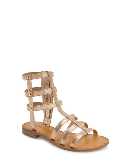 gold glitter gladiator sandals