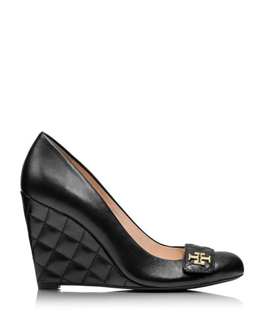 Tory Burch Black Leila Closed-Toe Wedge