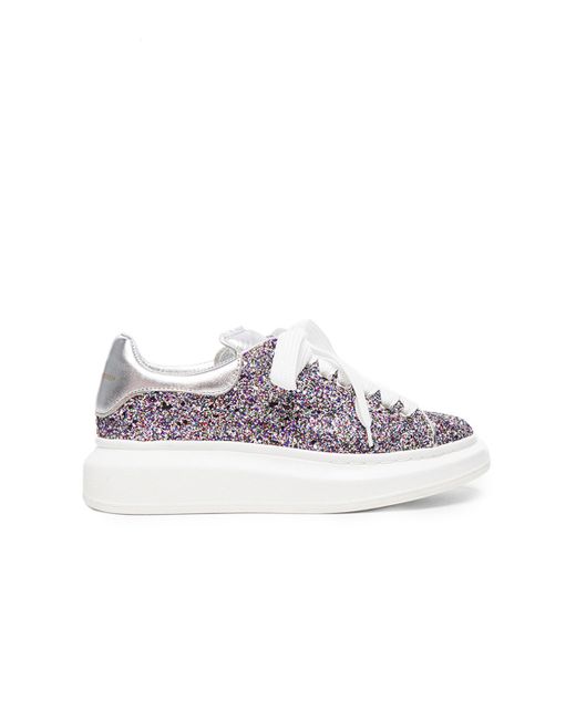 Alexander McQueen Purple Glitter Sneakers