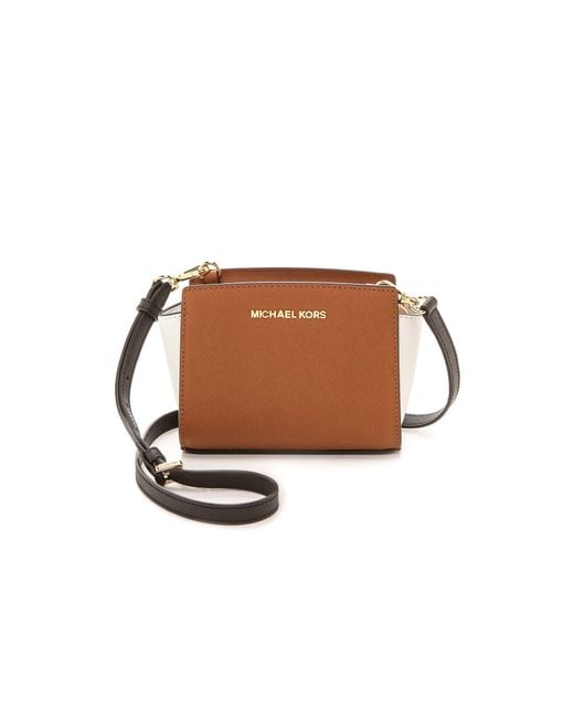 Michael Michael Kors Selma Colorblock Saffiano Leather Mini Messenger